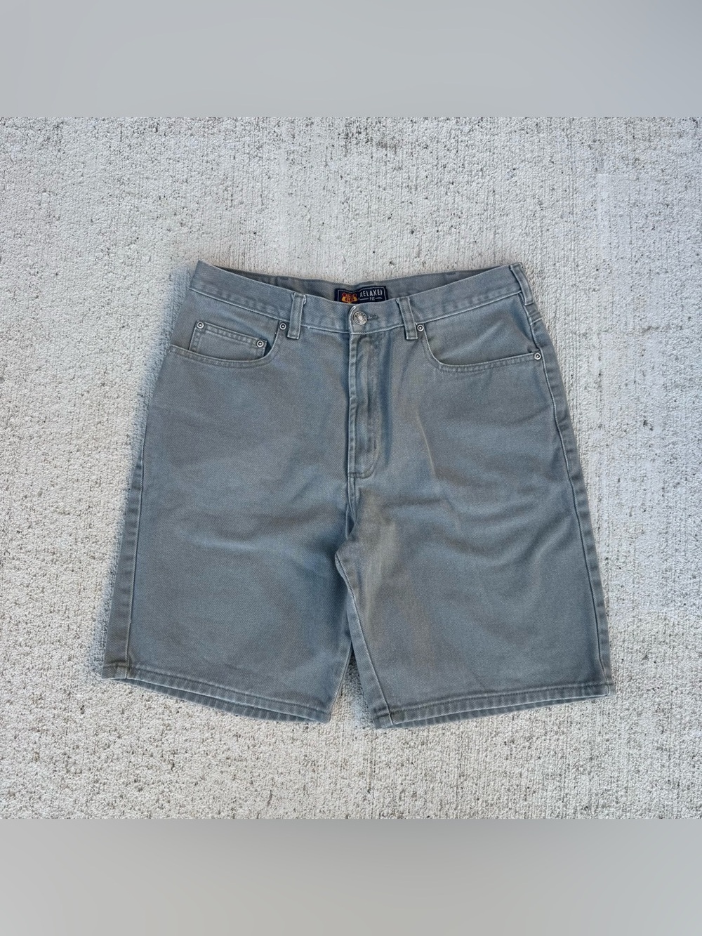 Vintage Route 66 Relaxed Fit Jorts Mens 34 Green Denim Jean Shorts 90s Y2K Baggy